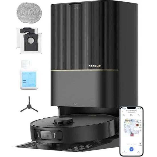 Dreame X50 Ultra Wet and Dry Robot Vacuum Cleaner Base Station 20, 000PA Detangling Brush