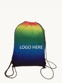 Rainbow drawstring backpack