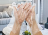 Disposable film gloves