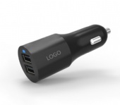 USB 2 Port Car Charger Adapter