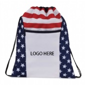 Patriotic draw string backpack