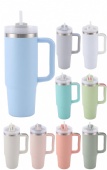 30 Oz Insulated Car Tumbler With Straw & Handle
