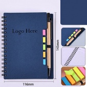 Kraft Paper Spiral Notebook with Pen & Stick