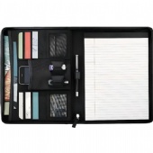Zippered Executive Padfolio Portfolio with Notepad