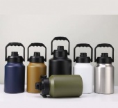 64oz Wide Mouth Insulated Double Wall Stainless Steel Large Sports Flask