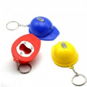 Led Helmet Shaped Bottle Opener with Keychain
