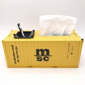Container Model with Tissue Box and Pen Holder